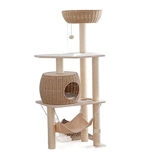 Katzenbaumhäuser Haustierbaum Katzenspielzeug für Haustiermöbel Rattangeflecht Katzenklettergerüst Sisalseil Big Cat Bahre Haushalt Heimtierbedarf Warm as Ever Katzenbaumhäuser Haustierbaum Katzenspielzeug für Haustiermöbel Rattangeflecht Katzenklettergerüst Sisalseil Big Cat Bahre Haushalt Heimtierbedarf Warm as Ever von DEUYO