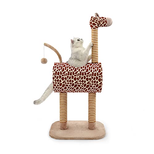 Kratzbaum Giraffe, Katzenklettergerüst, Katzentoilette, EIN kleines, Nicht belegbares Katzenregal, Katzenspielzeug, Heimtierbedarf, Katzenkletterbaum Warm as Ever von DEUYO