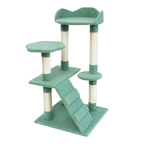 Kratzbaum Green Castle Katzenklettergerüst Katzenstreu Katzenbaum Eine Katzenkratzsäule belegt Nicht den Boden Hochhaus-Sprungplattform Katzenzubehör Katzenkletterbaum Warm as Ever von DEUYO