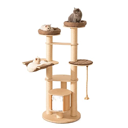 Kratzbaumhäuser, stabiles Katzenklettergerüst, Katzenbaum, Katzenstreu, mehrschichtig, große Krallensäule mit Nest Warm as Ever Kratzbaumhäuser, stabiles Katzenklettergerüst, Katzenbaum, Katzenstreu, mehrschichtig, große Krallensäule mit Nest Warm as Ever von DEUYO