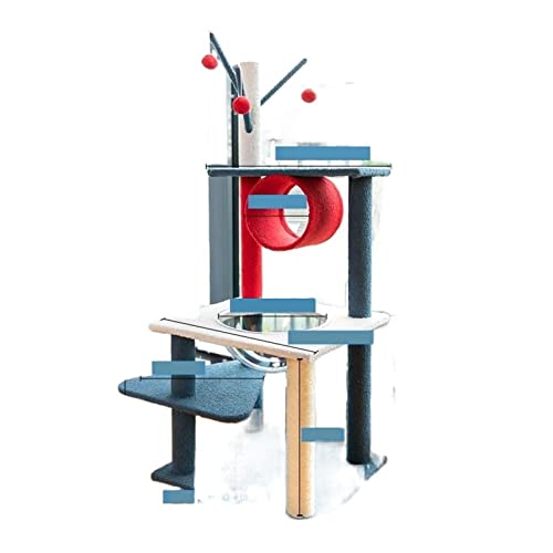 Kratzbaumhäuser Kratzbaum Mehrschichtiger Turm Katzenklettergerüst Kondominium Sisalseil Kätzchen Kratzbaum Haustier Katzen Mobiles Spielzeug für Haustierbedarf (Farbe: PS138-S) (PS138) Warm as Ever von DEUYO