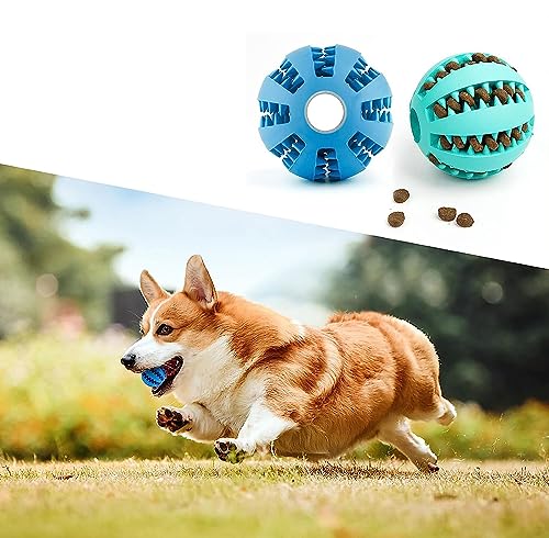 DEWEL 2 Stück Hundeball,Futterball für Hunde,Futterball Hund für Kleine Mittelgroße Große Hunde,Hundespielzeug Intelligenz Ball,Interaktives Futterball Hund,Zahnreinigung Spielzeug,7cm,Blau+Grün DEWEL 2 Stück Hundeball,Futterball für Hunde,Futterball Hund für Kleine Mittelgroße Große Hunde,Hundespielzeug Intelligenz Ball,Interaktives Futterball Hund,Zahnreinigung Spielzeug,7cm,Blau+Grün von DEWEL
