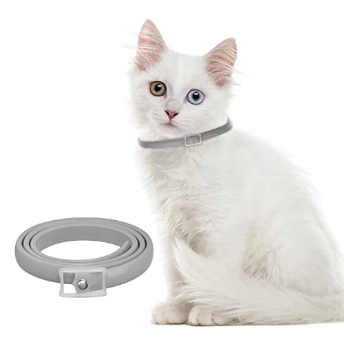 DEWEL 33cm Flohhalsbänder für Katze, Halsbänder gegen Ungeziefer Verstellbar und Wasserdicht Zeckenhalsband von DEWEL