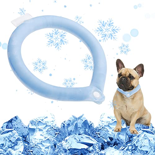 DEWEL Kühlhalsband für Hunde, Kühlhalsband Hund, schnelles Einfrieren bei 22℃, Tragbare kühle Nackenwickel Sommer Für kleine und mittlere Hunde mit einem Halsumfang ＜ 46,5 cm von DEWEL