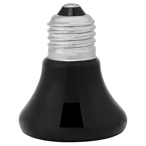 DEWIN Infrarot-Heizlampe - 50-100 W Infrarot-Keramik-Emitter-Haustierheizungslampe Reptilien-Glühbirne(75W-schwarz) von DEWIN