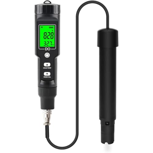 DEWIN Messgerät für Gelösten Sauerstoff, Digitaler Stifttyp Test für Gelösten Sauerstoff, 0,0-30,0 mg/L Detektor Messgerät Gelösten für Gelösten Sauerstoff Aquarien Aquakultur 190x175x45mm von DEWIN