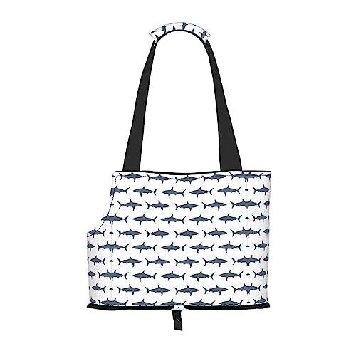 Fish and Shark Transporttasche für kleine Hunde, tragbar, für kleine Hunde und Katzen, weiche Seiten, Einkaufstasche von DEXNEL