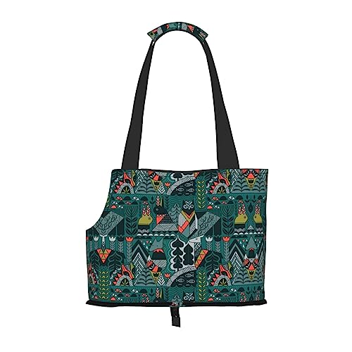 Green Animals Kleine Hundetragetasche, tragbar, für kleine Hunde/Katzen, weiche Seiten, Einkaufstasche für den Außenbereich von DEXNEL
