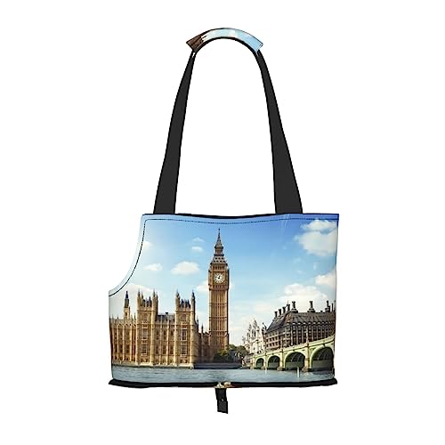London Tragetasche für kleine Hunde, tragbar, für kleine Hunde/Katzen, weiche Seiten, Einkaufstasche für den Außenbereich London Tragetasche für kleine Hunde, tragbar, für kleine Hunde/Katzen, weiche Seiten, Einkaufstasche für den Außenbereich von DEXNEL