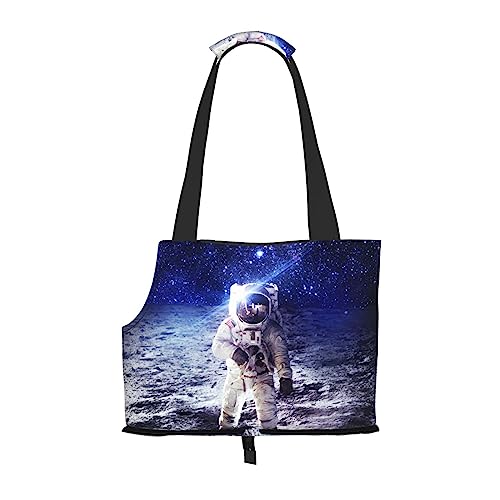 Lunar Astronaut Tragetasche für kleine Hunde, tragbar, für kleine Hunde und Katzen, weiche Seiten, Einkaufstasche für Haustiere von DEXNEL