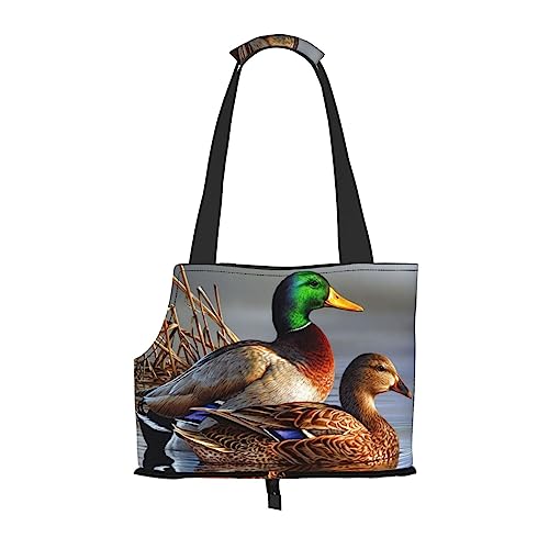 Mallard Duck Tragetasche für kleine Hunde, tragbar, für kleine Hunde und Katzen, weiche Seiten, Einkaufstasche für den Außenbereich Mallard Duck Tragetasche für kleine Hunde, tragbar, für kleine Hunde und Katzen, weiche Seiten, Einkaufstasche für den Außenbereich von DEXNEL