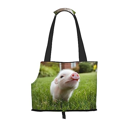 Naughty Pig Transporttasche für kleine Hunde, tragbar, für kleine Hunde und Katzen, weiche Seiten, Einkaufstasche von DEXNEL