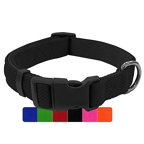 DEY - Premium Hundehalsband Air Mesh | Verstellbar | für Kleine, Mittelgroße u. Große Hunde | viele Farben u. Größen | Halsband Hund Katzen | Hunde-Halsbänder | Welpen-Halsband | Schwarz, M DEY - Premium Hundehalsband Air Mesh | Verstellbar | für Kleine, Mittelgroße u. Große Hunde | viele Farben u. Größen | Halsband Hund Katzen | Hunde-Halsbänder | Welpen-Halsband | Schwarz, M von DEY