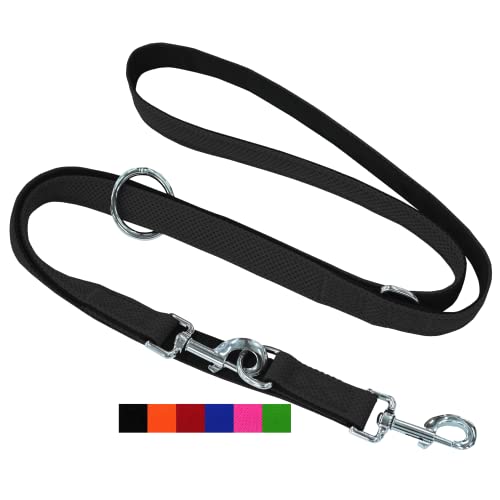 DEY - Premium Hundeleine Air Mesh 2m | 3fach Verstellbar | für Kleine, Mittelgroße u. Große Hunde | viele Farben | Doppelleine Hund Katze | Schleppleine | Führ-Leine | Welpen-Leine | Schwarz, XS DEY - Premium Hundeleine Air Mesh 2m | 3fach Verstellbar | für Kleine, Mittelgroße u. Große Hunde | viele Farben | Doppelleine Hund Katze | Schleppleine | Führ-Leine | Welpen-Leine | Schwarz, XS von DEY