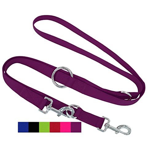 DEY - Premium Hundeleine Nylon 2m | 3fach Verstellbar | für Kleine, Mittelgroße u. Große Hunde | viele Farben |Doppelleine Hund Katze Welpe | Schleppleine |Führ-Leine | Welpenleine | Lila, L DEY - Premium Hundeleine Nylon 2m | 3fach Verstellbar | für Kleine, Mittelgroße u. Große Hunde | viele Farben |Doppelleine Hund Katze Welpe | Schleppleine |Führ-Leine | Welpenleine | Lila, L von DEY