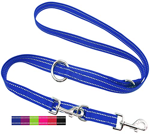 DEY - Premium Hundeleine Nylon 2m | Reflektierend | 3fach Verstellbar | für Kleine, Mittelgroße u. Große Hunde | viele Farben |Doppelleine Hund | Schleppleine | Führ-Leine | Welpenleine | Blau, L DEY - Premium Hundeleine Nylon 2m | Reflektierend | 3fach Verstellbar | für Kleine, Mittelgroße u. Große Hunde | viele Farben |Doppelleine Hund | Schleppleine | Führ-Leine | Welpenleine | Blau, L von DEY