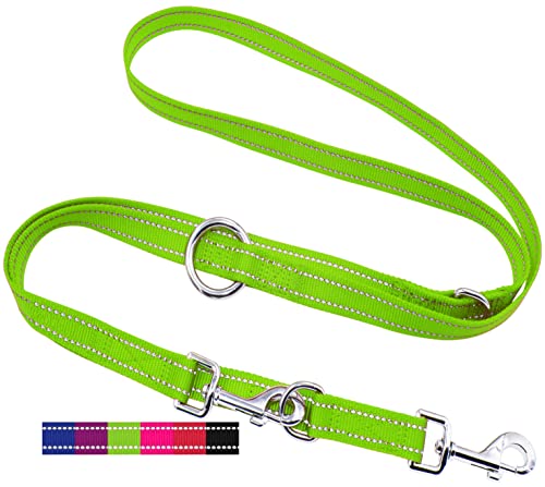DEY - Premium Hundeleine Nylon 2m | Reflektierend | 3fach Verstellbar | für Kleine, Mittelgroße u. Große Hunde | viele Farben |Doppelleine Hund | Schleppleine | Führ-Leine | Welpenleine | Grün, L DEY - Premium Hundeleine Nylon 2m | Reflektierend | 3fach Verstellbar | für Kleine, Mittelgroße u. Große Hunde | viele Farben |Doppelleine Hund | Schleppleine | Führ-Leine | Welpenleine | Grün, L von DEY