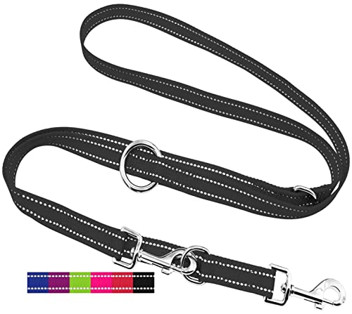 DEY - Premium Hundeleine Nylon 2m | Reflektierend | 3fach Verstellbar | für Kleine, Mittelgroße u. Große Hunde | viele Farben |Doppelleine Hund | Schleppleine | Führ-Leine | Welpenleine | Schwarz, S DEY - Premium Hundeleine Nylon 2m | Reflektierend | 3fach Verstellbar | für Kleine, Mittelgroße u. Große Hunde | viele Farben |Doppelleine Hund | Schleppleine | Führ-Leine | Welpenleine | Schwarz, S von DEY