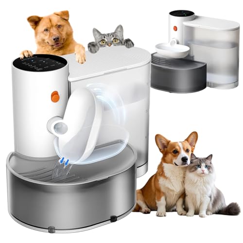 Katzen Wasserbrunnen, 3L Große Kapazität Kabelloser Smart Pet Wasserbrunnen, Automatischer Wasserspender für Hunde und Katzen, Wiederaufladbarer Haustier Wasserspender mit Anti-Unfall-Touch-Modus Katzen Wasserbrunnen, 3L Große Kapazität Kabelloser Smart Pet Wasserbrunnen, Automatischer Wasserspender für Hunde und Katzen, Wiederaufladbarer Haustier Wasserspender mit Anti-Unfall-Touch-Modus von DEYOT
