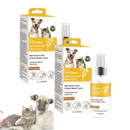 DEYROS Ourlyard Biene Venom Gelenk & Knochen Therapie Spray-Ganz Körper Erholung für Hunde & Katzen, Bee Venom Joint & Bone Therapy Spray, starker Knochen, Hilft,die Mobilitat zu erhalten (2 PCS) von DEYROS