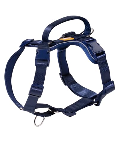 DF Freedom Martingale-Hundegeschirr, sanfte Kontrolle gegen Würgen, Frontclip-Geschirr mit reflektierenden, 5-Punkt-verstellbaren und Sicherheitsgriff, Marineblau, 1,9 cm, Brustumfang 50,8 cm – 68,1 DF Freedom Martingale-Hundegeschirr, sanfte Kontrolle gegen Würgen, Frontclip-Geschirr mit reflektierenden, 5-Punkt-verstellbaren und Sicherheitsgriff, Marineblau, 1,9 cm, Brustumfang 50,8 cm – 68,1 von DF