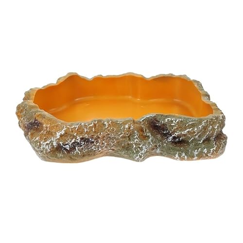DFJOENVLDKHFE Wassernapf for Schildkröten, for Reptilien, langlebig, auslaufsicher, for Vivarium und Außenbereich(13.60X10.00X3.00CM) von DFJOENVLDKHFE
