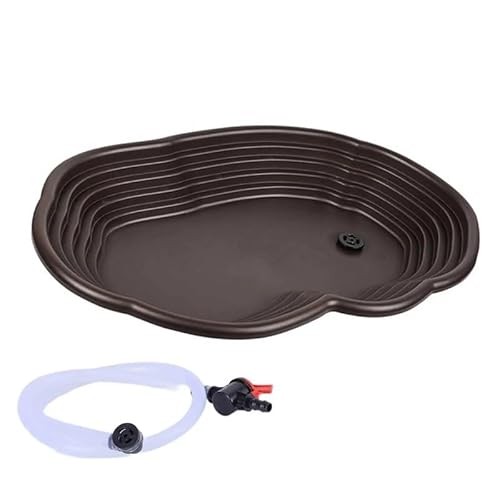 DFJOENVLDKHFE Wassernapf for Schildkröten, for Reptilien, langlebig, auslaufsicher, for Vivarium und Außenbereich(Hose Drain) von DFJOENVLDKHFE