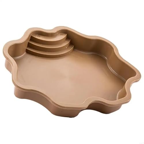 DFJOENVLDKHFE Wassernapf for Schildkröten, for Reptilien, langlebig, auslaufsicher, for Vivarium und Außenbereich(Khaki) von DFJOENVLDKHFE