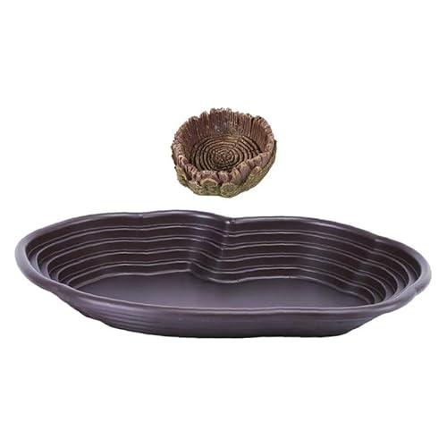 DFJOENVLDKHFE Wassernapf for Schildkröten, for Reptilien, langlebig, auslaufsicher, for Vivarium und Außenbereich(No Drainage) von DFJOENVLDKHFE