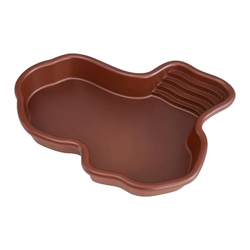 DFJOENVLDKHFE Wassernapf for Schildkröten, for Reptilien, langlebig, auslaufsicher, for Vivarium und Außenbereich(No Tube) von DFJOENVLDKHFE