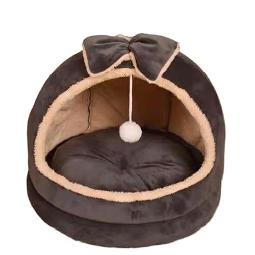Katzennest, Gemütliches Katzenhöhlenbett, Katzenversteck, Süßes Katzenversteck, Vielseitiges Katzenbett for Privatsphäre, Nickerchen und Spielen, Passend for Katzen und Hunde(Dark Grey,L 45X45X42cm) Katzennest, Gemütliches Katzenhöhlenbett, Katzenversteck, Süßes Katzenversteck, Vielseitiges Katzenbett for Privatsphäre, Nickerchen und Spielen, Passend for Katzen und Hunde(Dark Grey,L 45X45X42cm) von DFJOENVLDKHFE