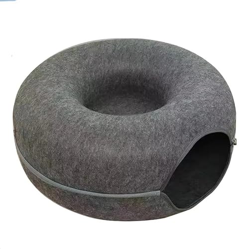 Katzennest, Gemütliches Katzenhöhlenbett, Katzenversteck, Süßes Katzenversteck, Vielseitiges Katzenbett for Privatsphäre, Nickerchen und Spielen, Passend for Katzen und Hunde(Dark Grey Bed,DONUT_60X60 Katzennest, Gemütliches Katzenhöhlenbett, Katzenversteck, Süßes Katzenversteck, Vielseitiges Katzenbett for Privatsphäre, Nickerchen und Spielen, Passend for Katzen und Hunde(Dark Grey Bed,DONUT_60X60 von DFJOENVLDKHFE