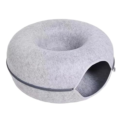 Katzennest, Gemütliches Katzenhöhlenbett, Katzenversteck, Süßes Katzenversteck, Vielseitiges Katzenbett for Privatsphäre, Nickerchen und Spielen, Passend for Katzen und Hunde(Light Gray Bed,DONUT_60X6 Katzennest, Gemütliches Katzenhöhlenbett, Katzenversteck, Süßes Katzenversteck, Vielseitiges Katzenbett for Privatsphäre, Nickerchen und Spielen, Passend for Katzen und Hunde(Light Gray Bed,DONUT_60X6 von DFJOENVLDKHFE