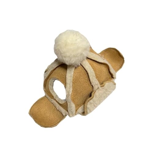 Verstellbare Hundemütze, süße und praktische Hundemütze for den täglichen Gebrauch im Freien, Hüte for Hunde for kleine und mittelgroße Hunde(Brown-1pcs,S) von DFJOENVLDKHFE