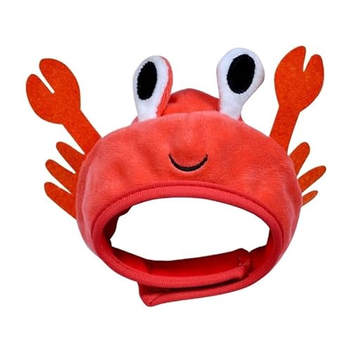 Verstellbare Hundemütze, süße und praktische Hundemütze for den täglichen Gebrauch im Freien, Hüte for Hunde for kleine und mittelgroße Hunde(Crab,M) von DFJOENVLDKHFE
