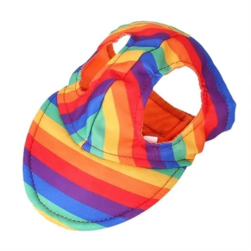 Verstellbare Hundemütze, süße und praktische Hundemütze for den täglichen Gebrauch im Freien, Hüte for Hunde for kleine und mittelgroße Hunde(Multicolor,L) von DFJOENVLDKHFE