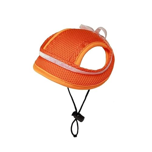 Verstellbare Hundemütze, süße und praktische Hundemütze for den täglichen Gebrauch im Freien, Hüte for Hunde for kleine und mittelgroße Hunde(Orange,S) von DFJOENVLDKHFE