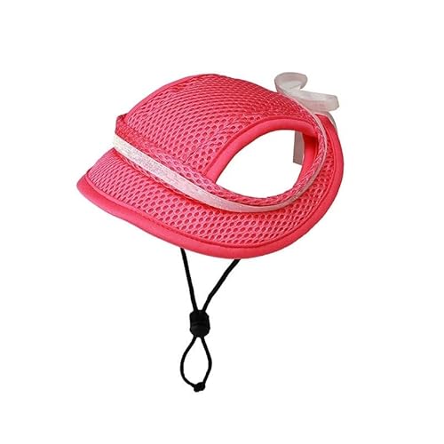 Verstellbare Hundemütze, süße und praktische Hundemütze for den täglichen Gebrauch im Freien, Hüte for Hunde for kleine und mittelgroße Hunde(Rose red,M) von DFJOENVLDKHFE