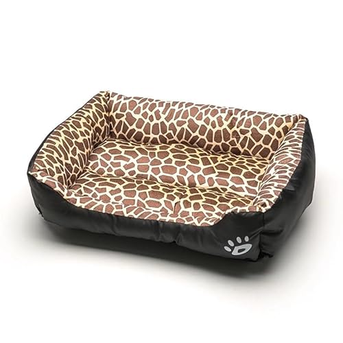Waschbare Haustiermatratze, atmungsaktives Hundesofabett, weiches Haustierbett, bequeme Matratze, Haustierbedarf, Haustierzubehör, geeignet for den Innenbereich und den Einsatz in Hundekäfigen(Leopard von DFJOENVLDKHFE