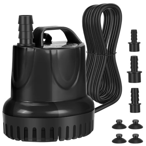 DFZHiuat Leise Aquariumpumpe – Hocheffizientes Wasserzirkulationssystem verbessert die Wasserqualität, einfache Installation für Teich, Garten, Aquarium, Schwarz, 15 W von DFZHiuat