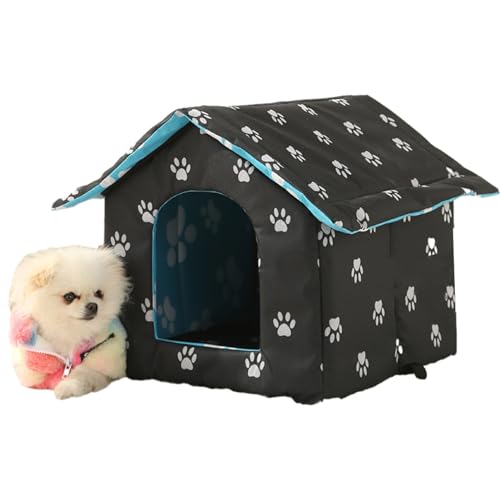 Haustierhaus für den Außenbereich, wasserdicht, isoliert, Katzenhaus für streunende Katzen, warm, wetterfest, Oxford-Tuch, Outdoor-Haustierunterkünfte, Winter, Outdoor, für Ferals, Katzen, Hunde, Haustierhaus für den Außenbereich, wasserdicht, isoliert, Katzenhaus für streunende Katzen, warm, wetterfest, Oxford-Tuch, Outdoor-Haustierunterkünfte, Winter, Outdoor, für Ferals, Katzen, Hunde, von DFZHiuat