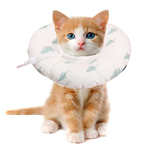 DG Catiee Genesungshalsband für Katzen, verstellbar, weich, Halsband, nach Operationen, Anti-Leck-Wundheilungsschutz (10-18 cm, C) von DG Catiee