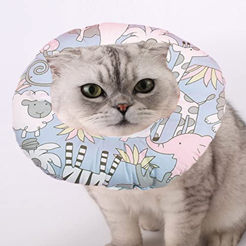 DG Catiee Genesungshalsband für Katzen, verstellbar, weich, Halsband, nach Operationen, Anti-Leck-Wundheilungsschutz (10-18 cm, D) von DG Catiee