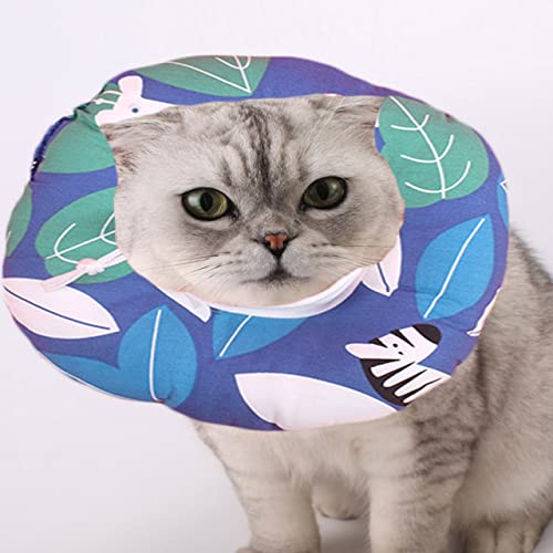 DG Catiee Genesungshalsband für Katzen, verstellbar, weich, Halsband, nach Operationen, Anti-Leck-Wundheilungsschutz (10-18 cm, E) von DG Catiee