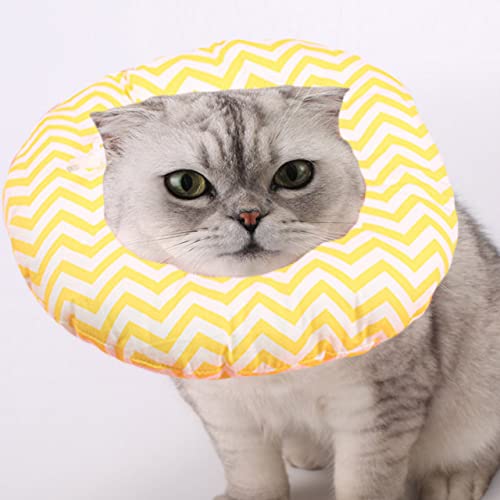 DG Catiee Genesungshalsband für Katzen, verstellbar, weich, Halsband, nach Operationen, Anti-Leck-Wundheilungsschutz (10-18 cm, F) von DG Catiee