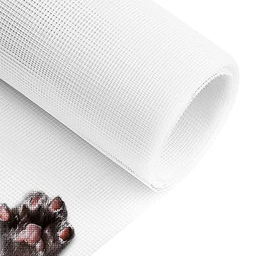 DG Catiee Katzenschutz, Fenster-Fliegengitter, Mesh, Anti-Moskitonetz, Fensterschutz für Katzen, Sicherheit, langlebig, selbstklebend, Klettverschluss-Fensternetz (120 x 150 cm, weißes Netz) von DG Catiee