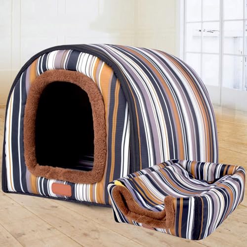 Extra großes Hundebett, waschbar, luxuriös, großes Hundehaus, Katzenhöhle, Zelt, wasserdicht, für große und mittelgroße Hunde, drinnen und draußen (3XL: 105 x 80 x 78 cm, B) von DG Catiee