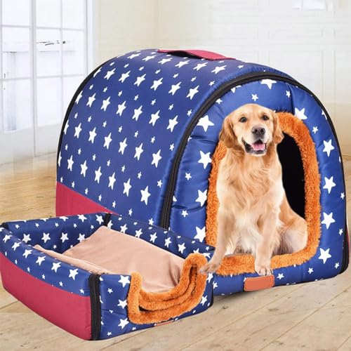 Extra großes Hundebett, waschbar, luxuriös, großes Hundehaus, Katzenhöhle, Zelt, wasserdicht, für große und mittelgroße Hunde, drinnen und draußen (3XL: 105 x 80 x 78 cm, C) von DG Catiee