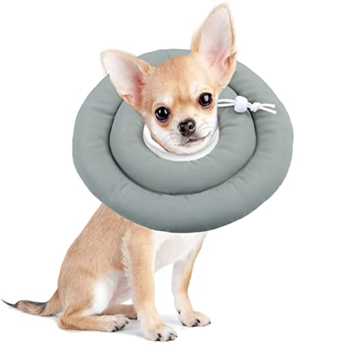 Haustier-Schutzhalsband, verstellbar, für Genesung, weiches Donut-Halsband für Katzen, Kätzchen, Welpen, Hunde (40 cm - 1 Stück, grün) von DG Catiee