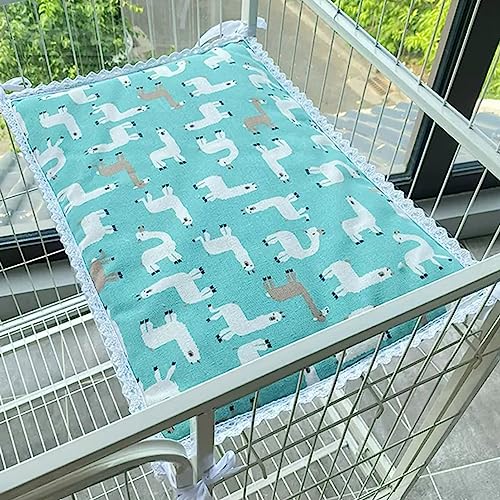 Haustierbett, Katzenkäfig, Plattform-Matte, doppelseitiges Kühlkissen, Katzenhängematte, Hundeschlafbett für Welpen, Hunde, Hundehütte, waschbar (M 60 x 40 cm, E) von DG Catiee